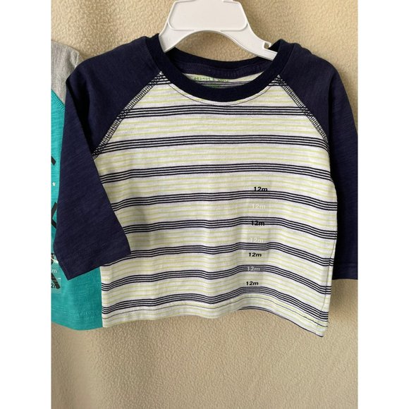 Peanut & Ollie Long Sleeve Striped & Little Rock Star Monster T-Shirts - 2-Pc Se - Picture 2 of 12